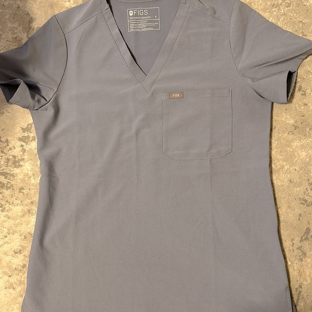 Womens Figs Scrub Top Vapor Blue Space Dye LIMITED EDITION COLOR